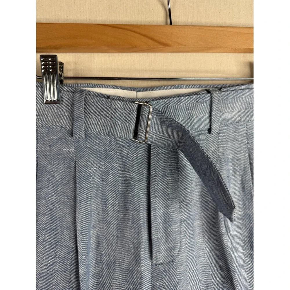 New Express Men's Cropped Removable Belt‎ High Rise Paper bag Pants Size 30 x 32
